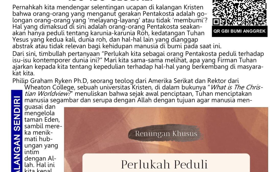 Warta Gereja Minggu 31 Juli 2022