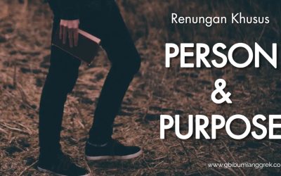 PERSON AND PURPOSE