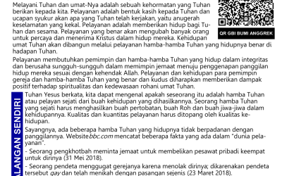 Warta Gereja Minggu 12 Februari 2023