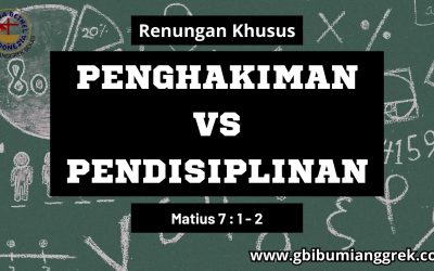 Penghakiman vs Pendisiplinan