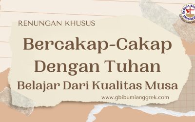 Bercakap-Cakap Dengan Tuhan, Belajar Dari Kualitas Musa